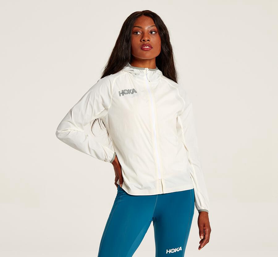 Hoka One One Full-Zip Wind Jacka Dam - Vita - WOAKP-0915